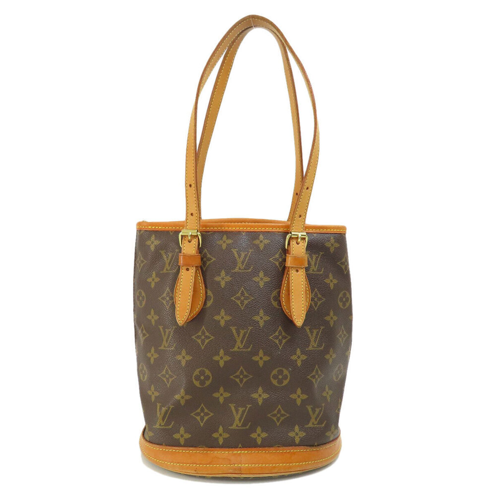 Louis Vuitton Monogram Handbag Bucket Canvas Brown